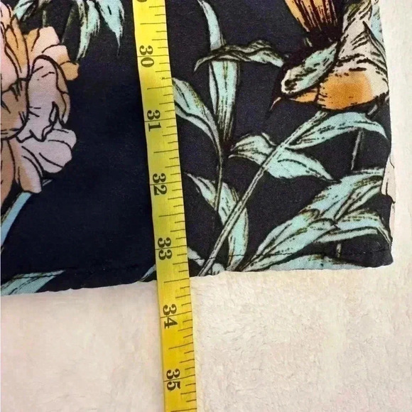 Cupio Blush Women’s Navy Tropical floral bird print Casual Summer Dress Size M - Picture 6 of 9